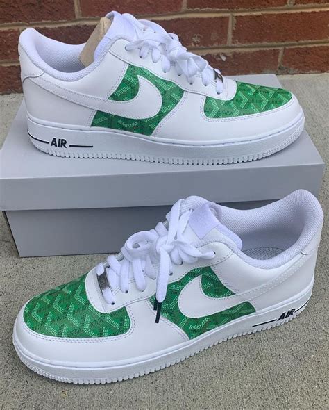 custom air force 1 goyard|Dark Green Goyard Vinyl for Custom Sneakers Air Force One.